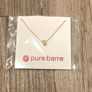 Pure Barre Circle P Logo Goldtone Necklace | Limited Edition, Sold Out